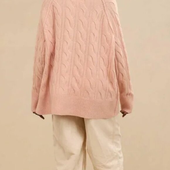 AERIE Unreal Cable Knit Crewneck Sweater NWT - Picture 3 of 12